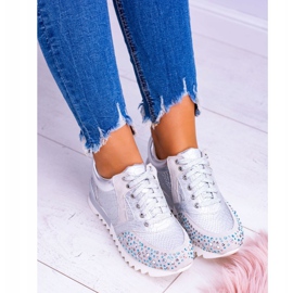 Ezüst női sportcipő flitterekkel Lu Boo Infinitiale szürke 2