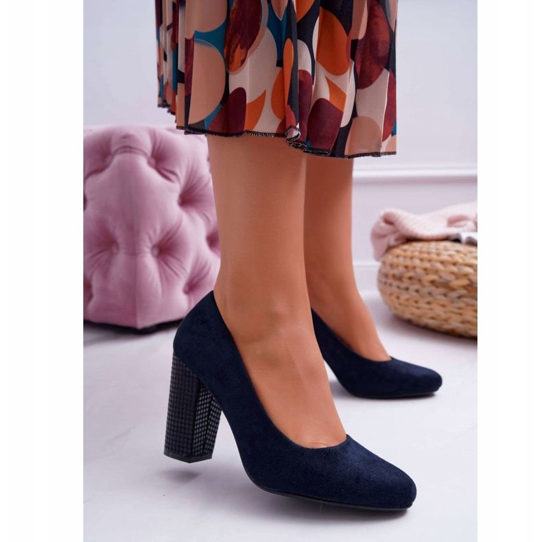 Női szivattyú Sergio Leone PB200 Suede Navy Blue Selva sötétkék 1