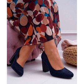 Női szivattyú Sergio Leone PB200 Suede Navy Blue Selva sötétkék 2