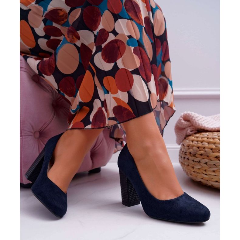 Női szivattyú Sergio Leone PB200 Suede Navy Blue Selva sötétkék 2