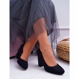 Női szivattyú Sergio Leone PB200 Suede Black Selva fekete 2