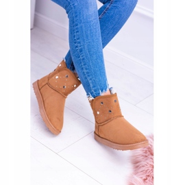 BUGO Női meleg hócsizma Suede Camel Biggy barna 1