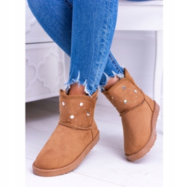 BUGO Női meleg hócsizma Suede Camel Biggy barna 2