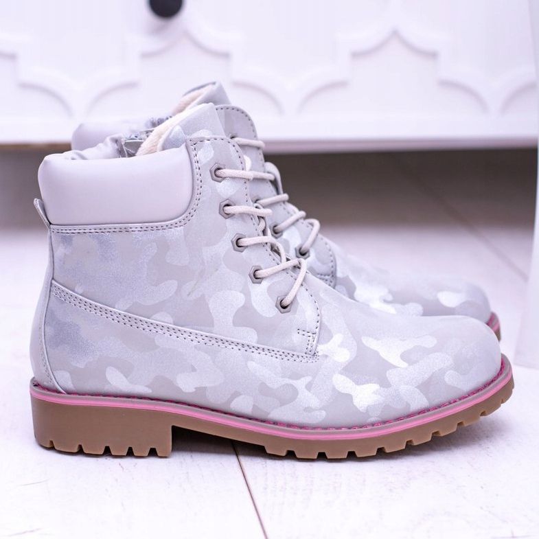 EVE Gyermek szürke meleg meleg csizma Trappers MoroStyle 2