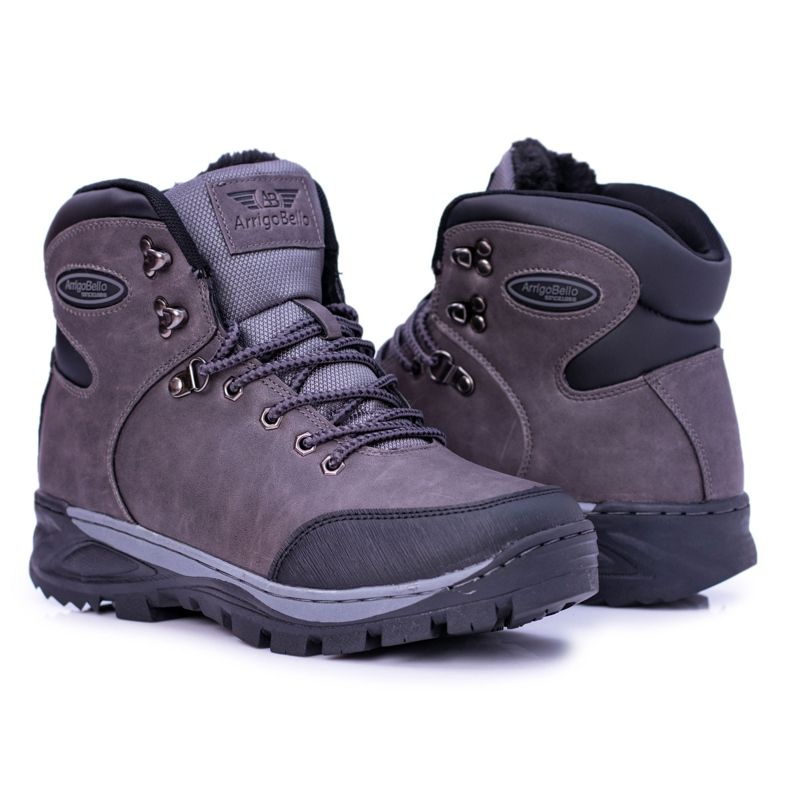 Ax Boxing Hallgassa meg a férfi túracipőt, melegen bundával szürke 1