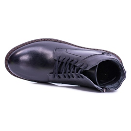 Iguana Férfi fekete bőr meleg csizma Devenor 1