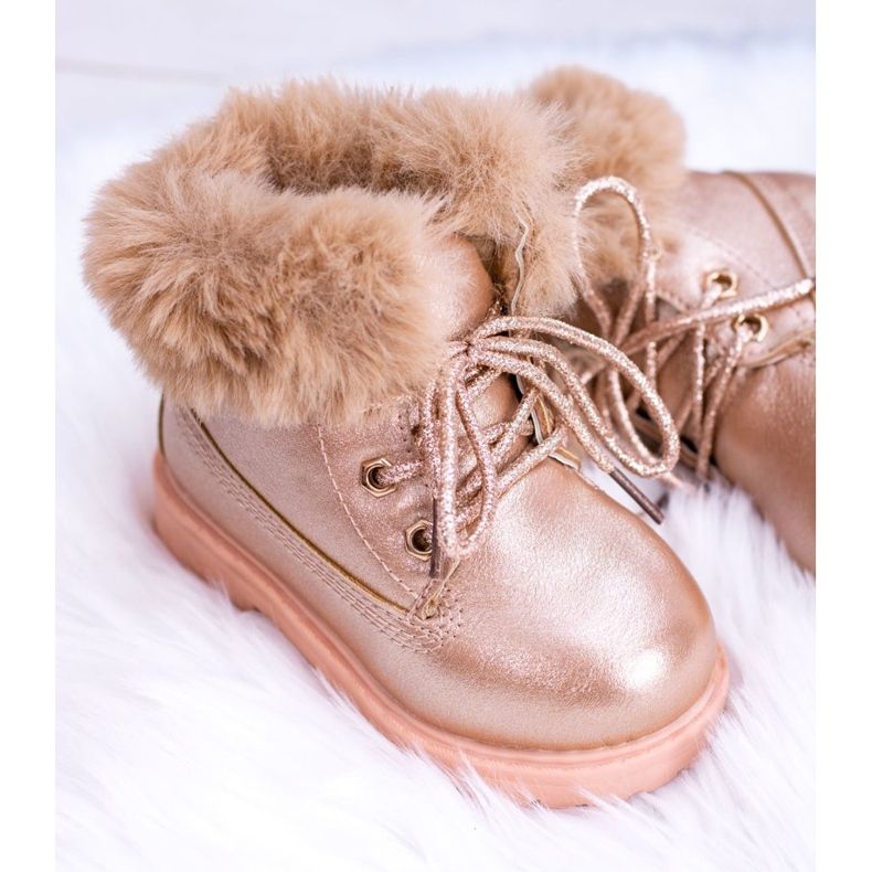 Meleg gyermekcsizma Trappers Pink Gold Phobos rózsaszín rózsaszín 2