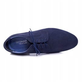 Bednarek Polish Shoes Férfi Brogues Bednarek Nubuck áttört sötétkék Hermes 2