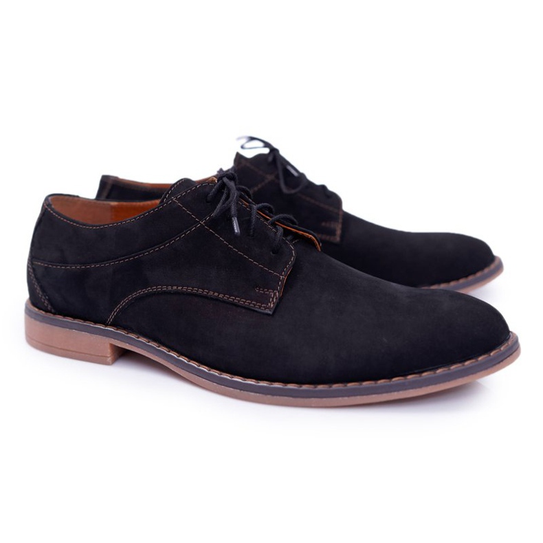 Bednarek Polish Shoes Férfi Brogues Bednarek Nubuck Black Atletos fekete 1