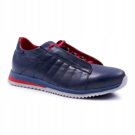 Bednarek Polish Shoes Férfi Brogues Bednarek Sportbőrcipő Navy Blue Geos sötétkék 1