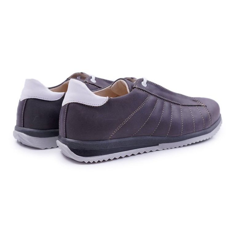 Bednarek Polish Shoes Férfi Brogues Bednarek Sport Bőrcipő Szürke Geos 2