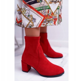 Női tavaszi csizma magas sarkú cipőn Sergio Leone Slip-On Red LikeStar piros 1