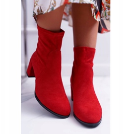 Női tavaszi csizma magas sarkú cipőn Sergio Leone Slip-On Red LikeStar piros 2