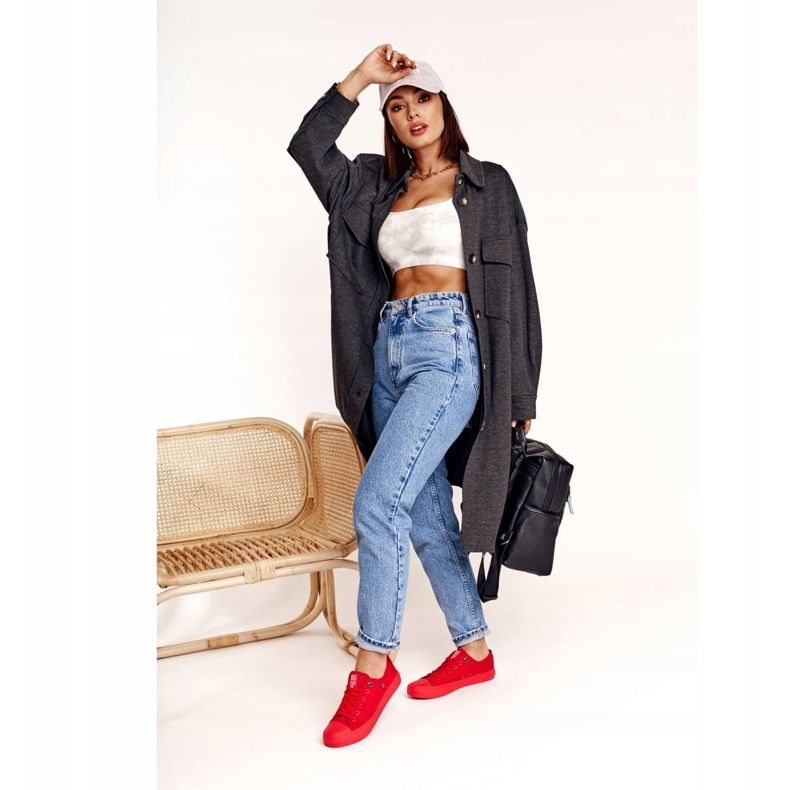 Női cipők Big Star Red AA274007 piros 2