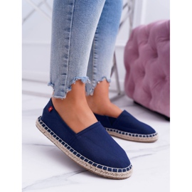 Női espadrilles fonott talp Navy Blue Big Star DD274A151 sötétkék 2