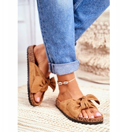 PS1 Női barna papucs íjjal Wendy Cork 2