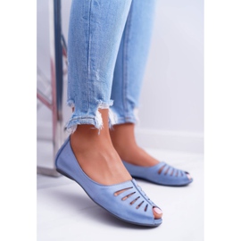 Női balerinák Maciejka bőr világoskék 03497-33 1 Női balerinák Maciejka bőr világoskék 03497-33 1