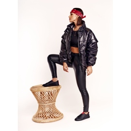 Női cipők Big Star övvel Fekete DD274687 2