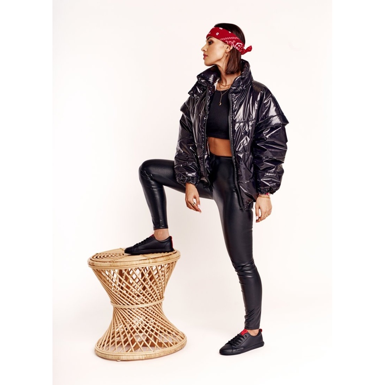 Női cipők Big Star övvel Fekete DD274687 2