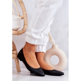 Maciejka bőr fekete női balerinák 04100 1