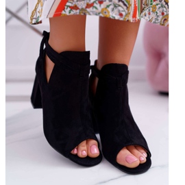 Vinceza Fekete csizma szandál egy bárban nyitott lábujjak szürke 2