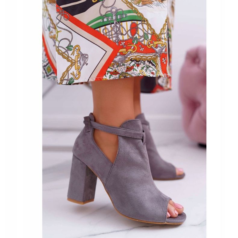 Vinceza Szürke csizma szandál egy bárban nyitott lábujjak szürke 1