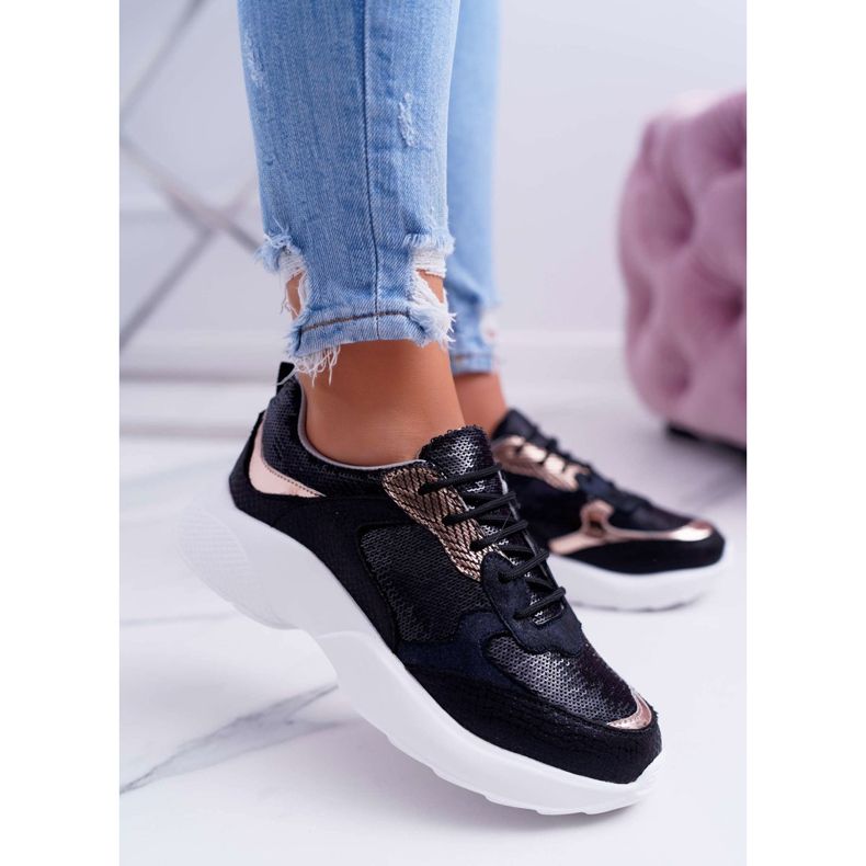 Moow Női sportcipő Fekete Rendy sárga 2