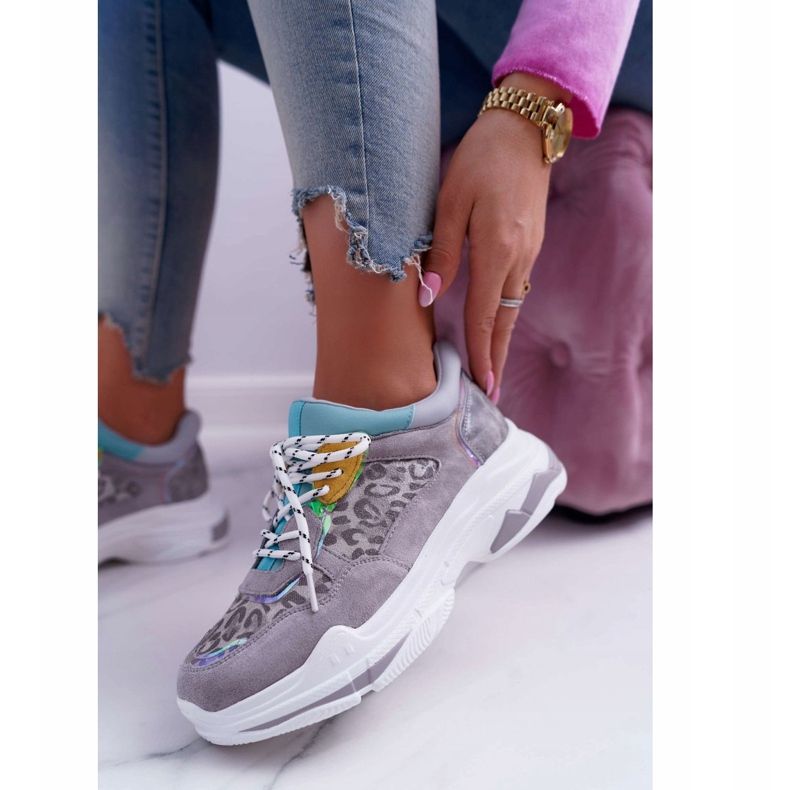 FC1 Női sportcipő Magas talpú szürke Cabana 1