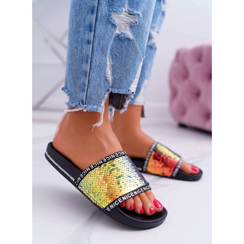 SEA Női papucs Arany Irizáló Szép aranysárga 2