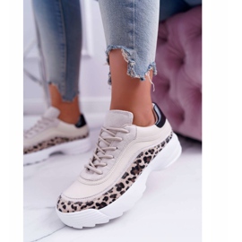 FC1 Leopard Debora női sportcipő bézs barna 1