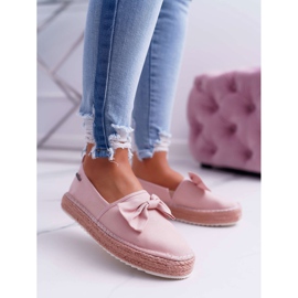 Női espadrillák anyaga Big Star Pink DD274785 rózsaszín 1 Női espadrillák anyaga Big Star Pink DD274785 rózsaszín 1