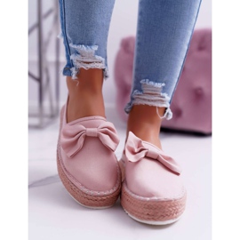Női espadrillák anyaga Big Star Pink DD274785 rózsaszín 2 Női espadrillák anyaga Big Star Pink DD274785 rózsaszín 2