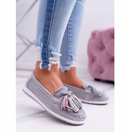 EVE Női cipők, Velúrbőr karimákkal, Szürke Batist 1