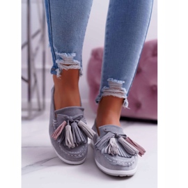 EVE Női cipők, Velúrbőr karimákkal, Szürke Batist 2