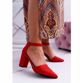 FRJEIN Női pumpák a sarkán Spitz Red Elegante -ban piros 2