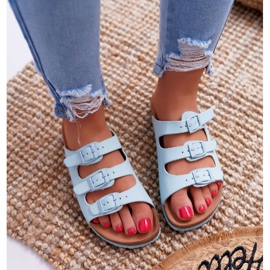 Női papucs világoskék Big Star DD274137 2