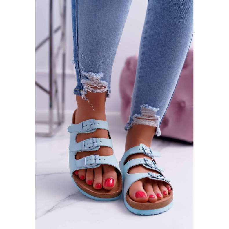 Női papucs világoskék Big Star DD274137 1