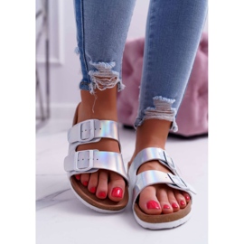 Női ezüst papucs Big Star DD274134 szürke 2