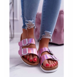 Női lila papucs Big Star DD274136 2