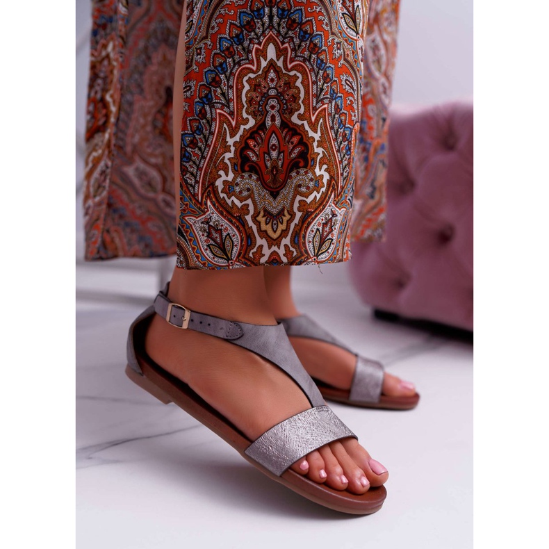 Női szandál Flat Sergio Leone SK020 Grey Magra szürke 1