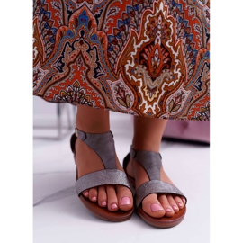 Női szandál Flat Sergio Leone SK020 Grey Magra szürke 2