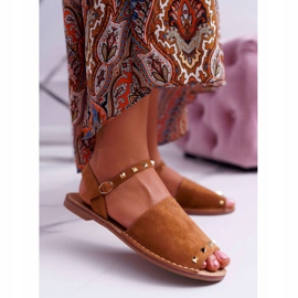 Női szandál Lu Boo Suede Camel Silena barna 1