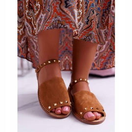 Női szandál Lu Boo Suede Camel Silena barna 2