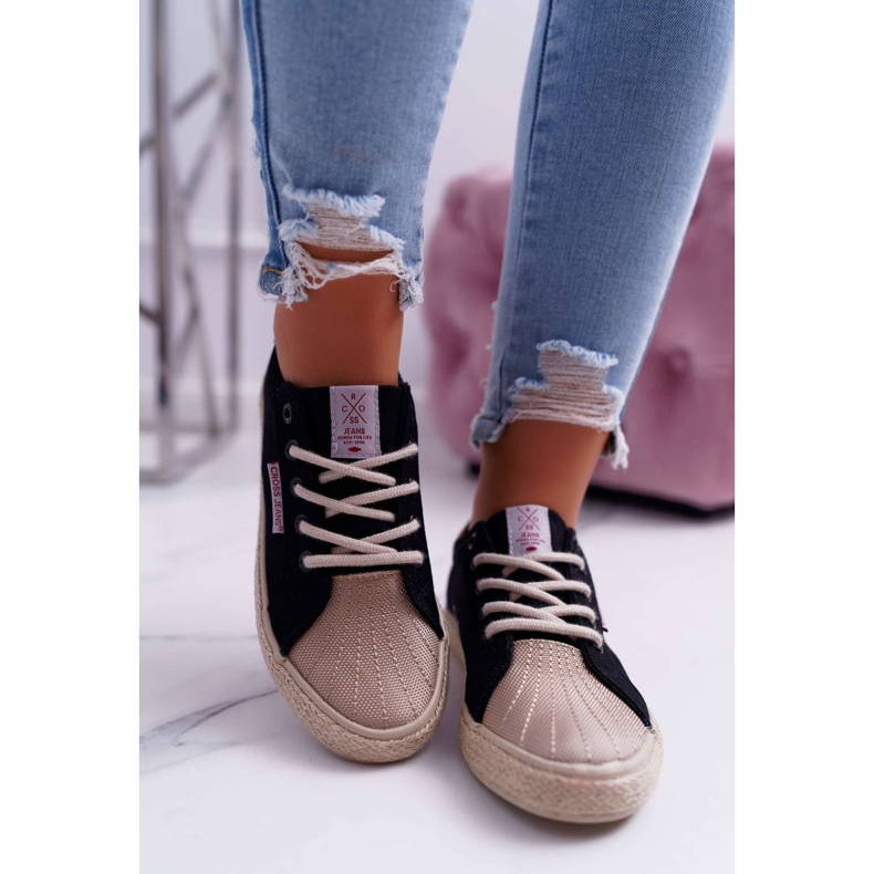 Cross Jeans Női tornacipő Cross farmer fekete DD2R4093 2