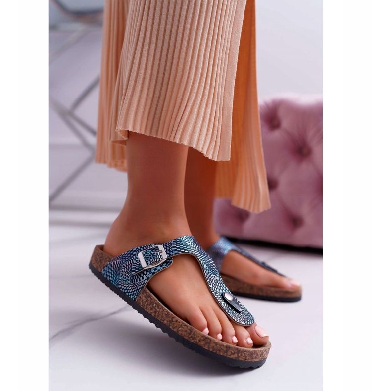 EVE Női papucsok Navy Blue Flip-flops Baisan sötétkék 2