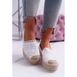BUGO Női csipke Espadrilles White Lovely Haven fehér 2