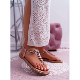 FRERY Női szandál Slip-on Zircons Champagne Satina rózsaszín 1