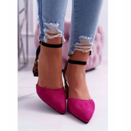 PS1 Női szivattyú sarkú Leopard Fuchsia Ferri barna fekete rózsaszín sokszínű 2
