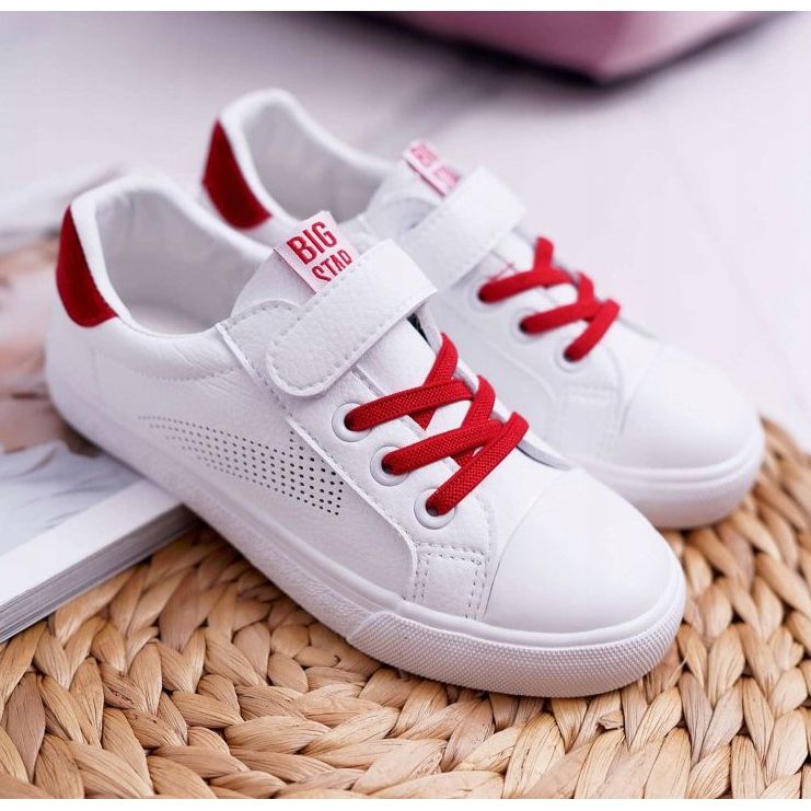 Gyermek cipők Big Star tépőzárral Fehér DD374106 ['fehér'] 1