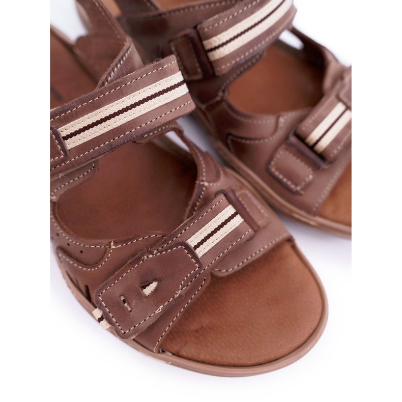 Mario Boschetti Bőr férfi szandál Barna Lop 1